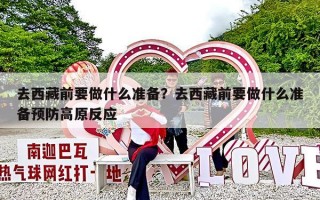 去西藏前要做什么准备？去西藏前要做什么准备预防高原反应