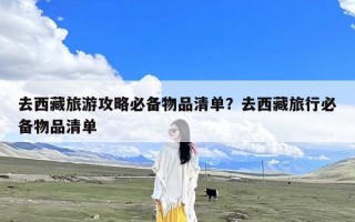 去西藏旅游攻略必备物品清单？去西藏旅行必备物品清单