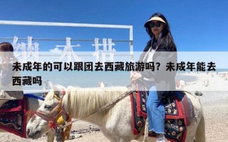 未成年的可以跟团去西藏旅游吗？未成年能去西藏吗