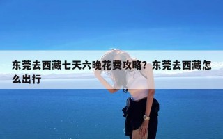 东莞去西藏七天六晚花费攻略？东莞去西藏怎么出行