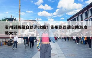贵州到西藏自助游攻略？贵州到西藏自助游攻略大全