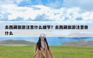 去西藏旅游注意什么细节？去西藏旅游注意些什么