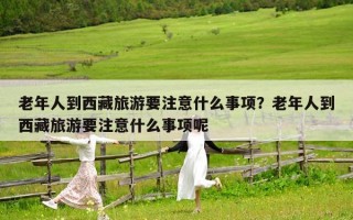 老年人到西藏旅游要注意什么事项？老年人到西藏旅游要注意什么事项呢