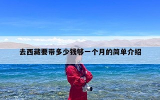 去西藏要带多少钱够一个月的简单介绍