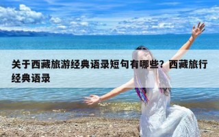 关于西藏旅游经典语录短句有哪些？西藏旅行经典语录