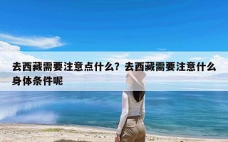 去西藏需要注意点什么？去西藏需要注意什么身体条件呢