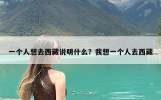 一个人想去西藏说明什么？我想一个人去西藏