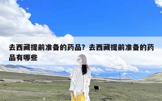 去西藏提前准备的药品？去西藏提前准备的药品有哪些