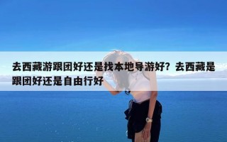 去西藏游跟团好还是找本地导游好？去西藏是跟团好还是自由行好