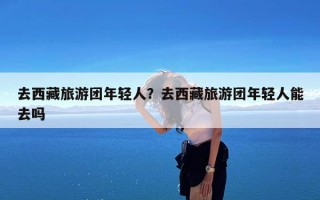 去西藏旅游团年轻人？去西藏旅游团年轻人能去吗