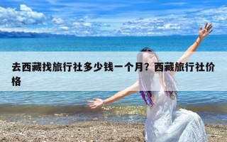 去西藏找旅行社多少钱一个月？西藏旅行社价格
