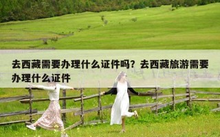 去西藏需要办理什么证件吗？去西藏旅游需要办理什么证件