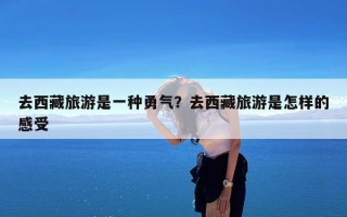 去西藏旅游是一种勇气？去西藏旅游是怎样的感受