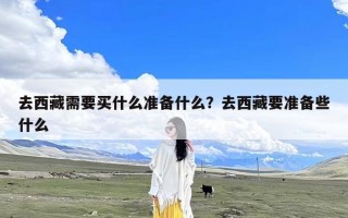 去西藏需要买什么准备什么？去西藏要准备些什么