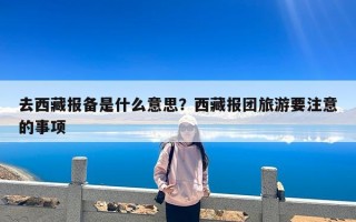 去西藏报备是什么意思？西藏报团旅游要注意的事项