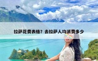 拉萨花费表格？去拉萨人均消费多少