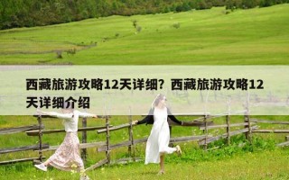 西藏旅游攻略12天详细？西藏旅游攻略12天详细介绍