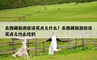 去西藏旅游应该买点儿什么？去西藏旅游应该买点儿什么吃的