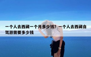 一个人去西藏一个月多少钱？一个人去西藏自驾游需要多少钱