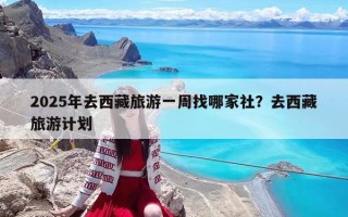 2025年去西藏旅游一周找哪家社？去西藏旅游计划