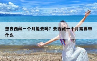 想去西藏一个月能去吗？去西藏一个月需要带什么