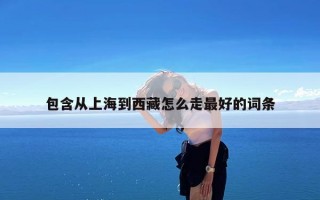包含从上海到西藏怎么走最好的词条