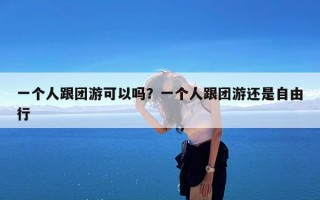 一个人跟团游可以吗？一个人跟团游还是自由行