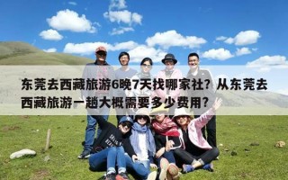东莞去西藏旅游6晚7天找哪家社？从东莞去西藏旅游一趟大概需要多少费用?