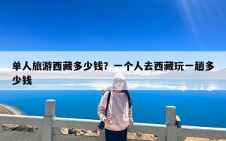单人旅游西藏多少钱？一个人去西藏玩一趟多少钱