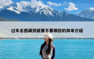 过年去西藏到底要不要跟团的简单介绍