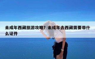 未成年西藏旅游攻略？未成年去西藏需要带什么证件