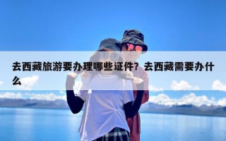 去西藏旅游要办理哪些证件？去西藏需要办什么