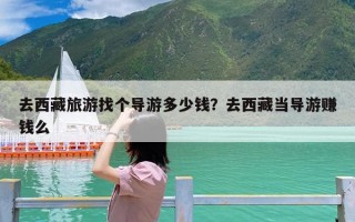 去西藏旅游找个导游多少钱？去西藏当导游赚钱么