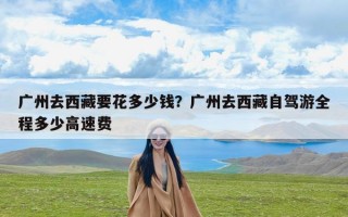 广州去西藏要花多少钱？广州去西藏自驾游全程多少高速费