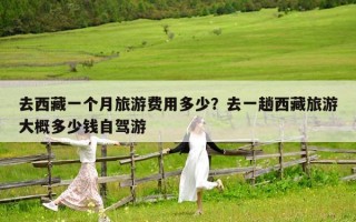 去西藏一个月旅游费用多少？去一趟西藏旅游大概多少钱自驾游