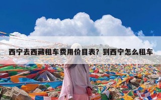西宁去西藏租车费用价目表？到西宁怎么租车