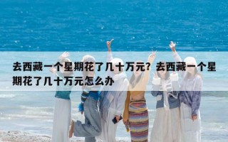 去西藏一个星期花了几十万元？去西藏一个星期花了几十万元怎么办
