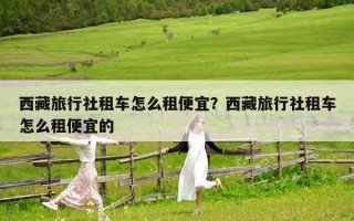 西藏旅行社租车怎么租便宜？西藏旅行社租车怎么租便宜的