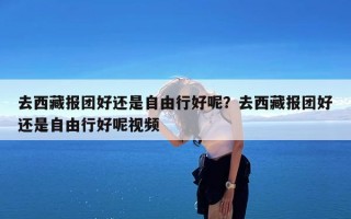 去西藏报团好还是自由行好呢？去西藏报团好还是自由行好呢视频