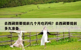 去西藏需要提前几个月吃药吗？去西藏要提前多久准备