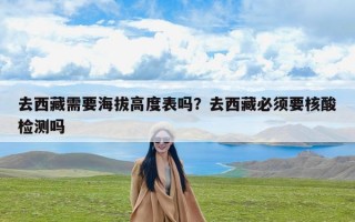 去西藏需要海拔高度表吗？去西藏必须要核酸检测吗