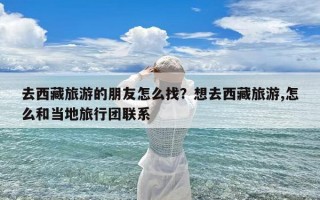 去西藏旅游的朋友怎么找？想去西藏旅游,怎么和当地旅行团联系