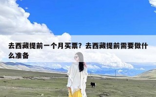 去西藏提前一个月买票？去西藏提前需要做什么准备