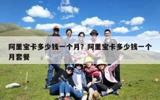 阿里宝卡多少钱一个月？阿里宝卡多少钱一个月套餐